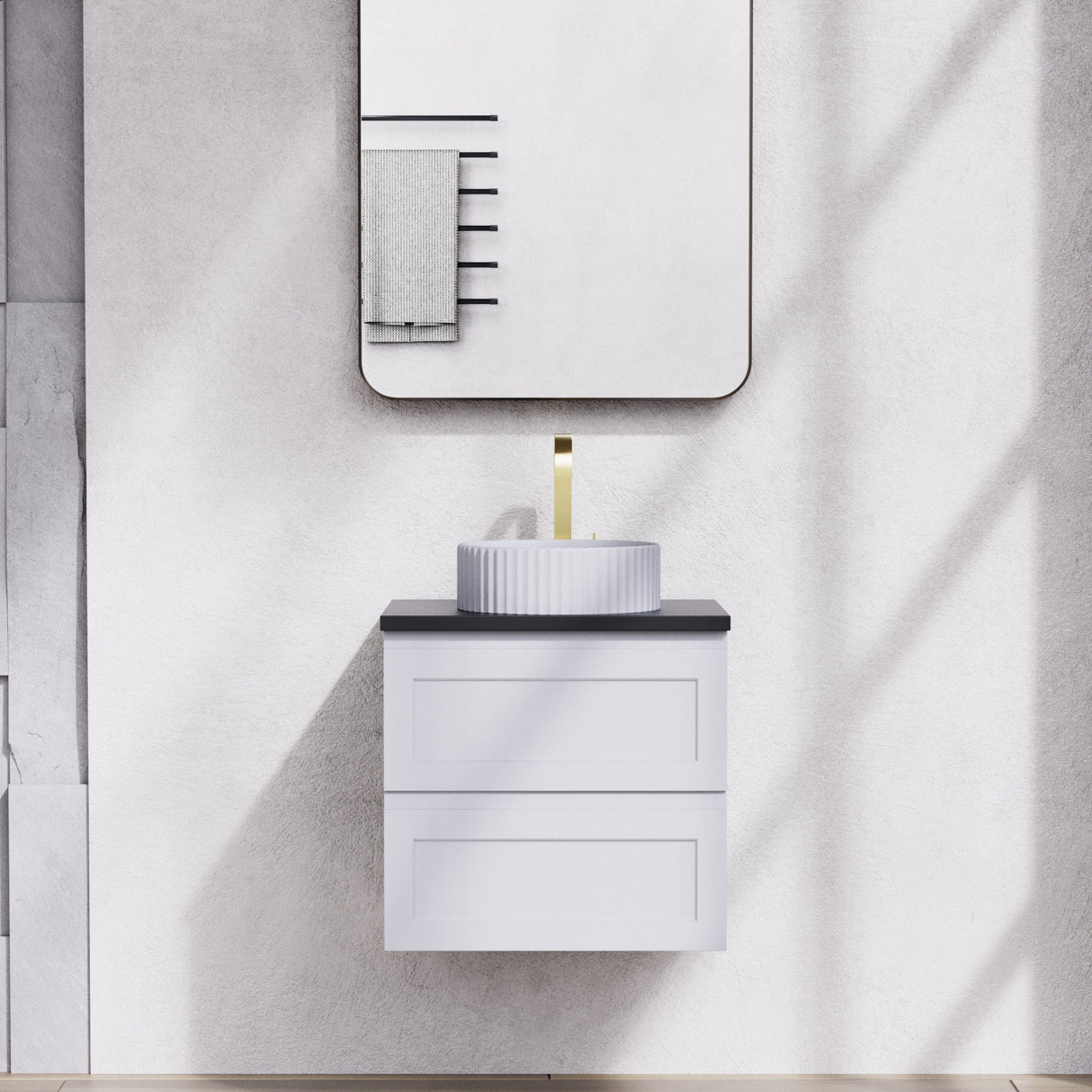 Fremantle PVC Wall Hung Cabinet Vanity 600mm (Matte White)