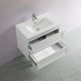 Fremantle PVC Wall Hung Cabinet Vanity 750mm (Matte White)