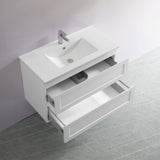 Fremantle PVC Wall Hung Cabinet Vanity 900mm (Matte White)