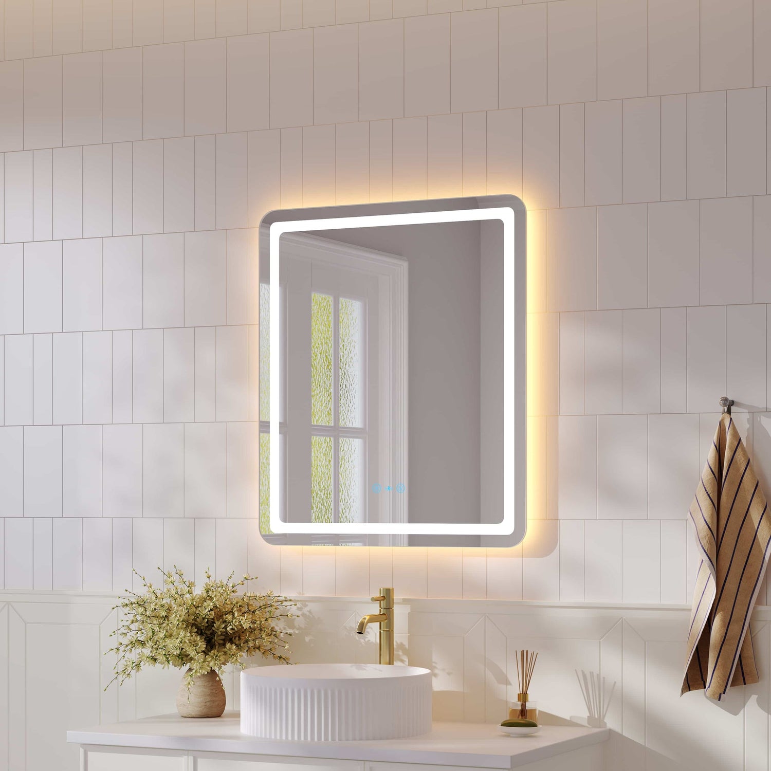 FREYA LED Rectangular Frameless Mirror (600×750mm)