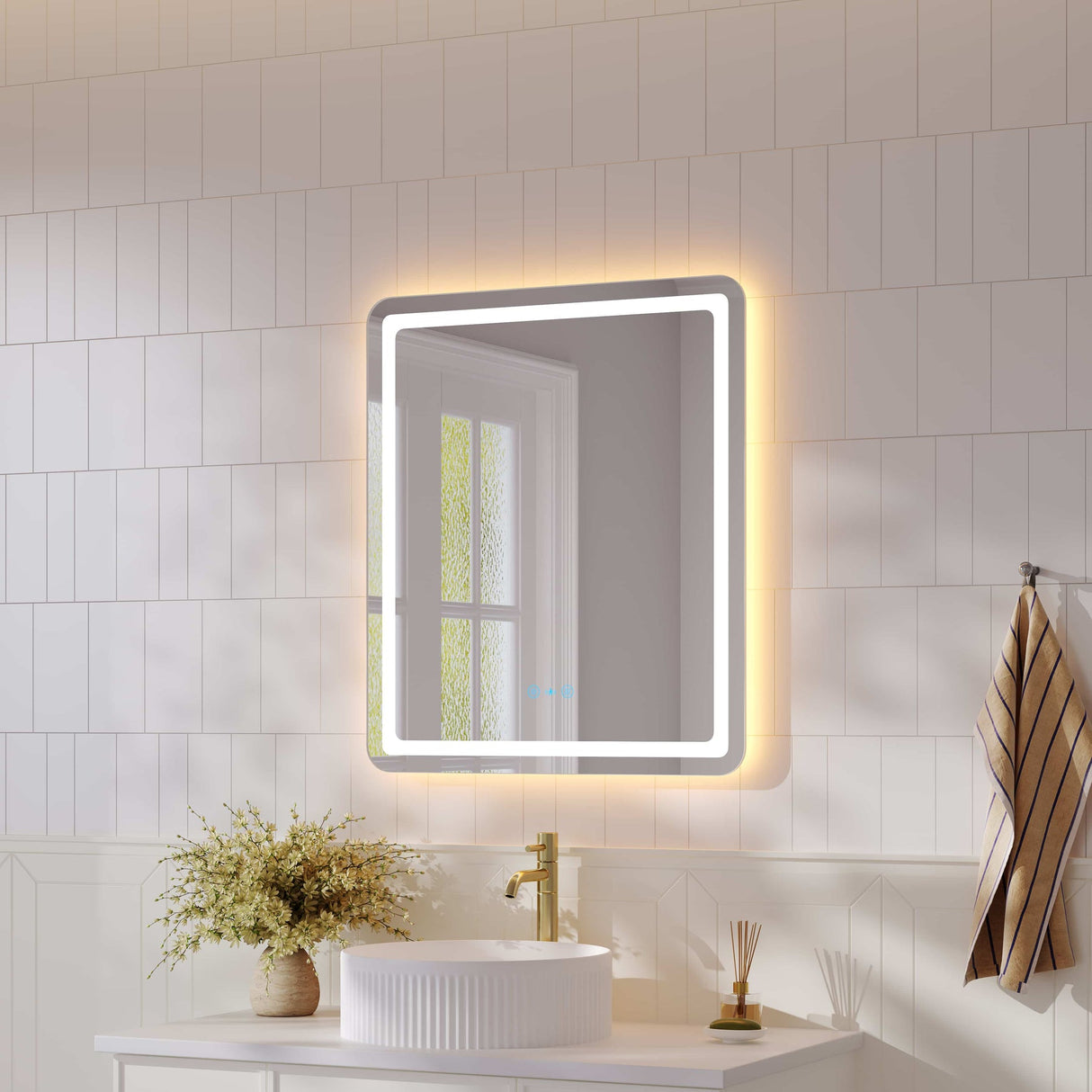 FREYA LED Rectangular Frameless Mirror (600×750mm)