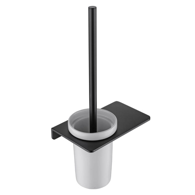 FLAT Series Toilet Brush Holder (Matte Black)