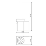 FLAT Series Toilet Brush Holder (Forest Grey)