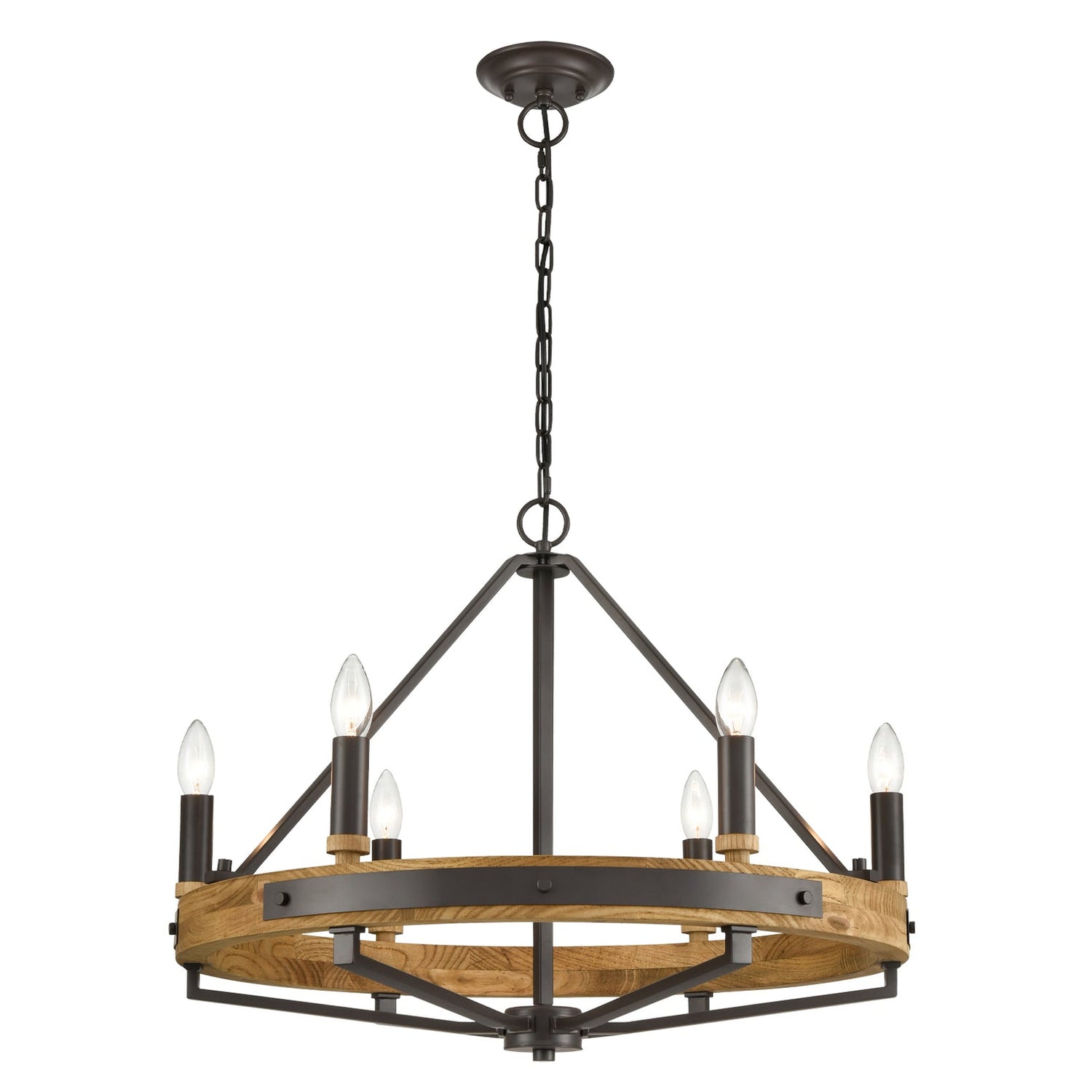 FUNALE: Interior Candelabra Natural Wood / Oak Wood Pendant Lights (6/ 8/ 12-Light)