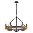 FUNALE: Interior Candelabra Natural Wood / Oak Wood Pendant Lights (6/ 8/ 12-Light)