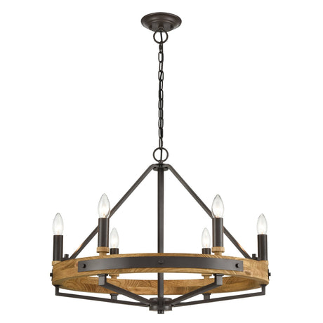 FUNALE: Interior Candelabra Natural Wood / Oak Wood Pendant Lights (6/ 8/ 12-Light)