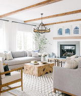 FUNALE: Interior Candelabra Natural Wood / Oak Wood Pendant Lights (6/ 8/ 12-Light)
