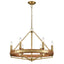 FUNALE: Interior Candelabra Natural Wood / Oak Wood Pendant Lights (6/ 8/ 12-Light)
