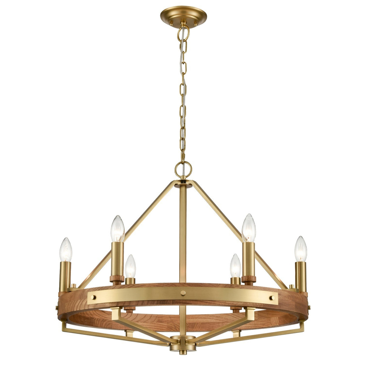 FUNALE: Interior Candelabra Natural Wood / Oak Wood Pendant Lights (6/ 8/ 12-Light)
