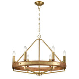 FUNALE: Interior Candelabra Natural Wood / Oak Wood Pendant Lights (6/ 8/ 12-Light)
