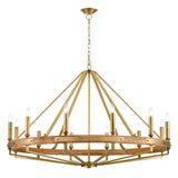 FUNALE: Interior Candelabra Natural Wood / Oak Wood Pendant Lights (6/ 8/ 12-Light)