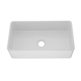 Farmhouse Quartz Kitchen Single Bowl Sink 838x482x262 (Matte White)