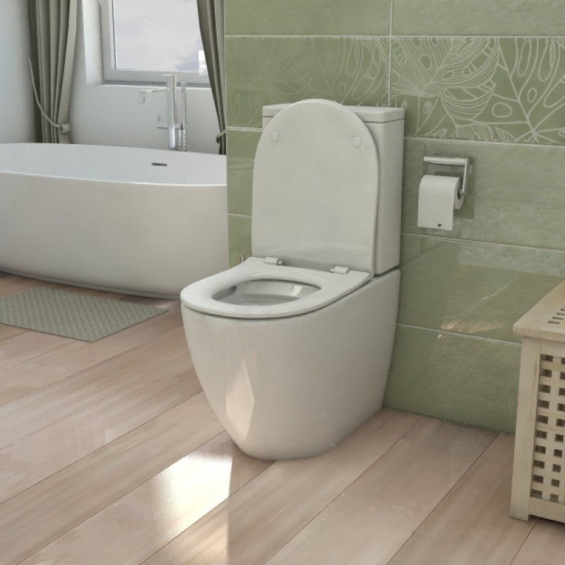 Alexander-R Rimless Nano-Glaze Toilet Suite (Gloss White)