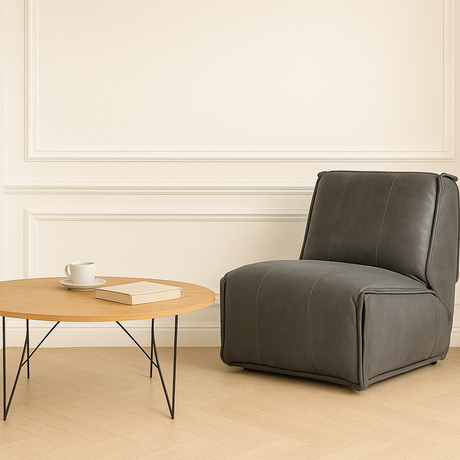 Felix Recliner Motion Timber Sofa – Charcoal