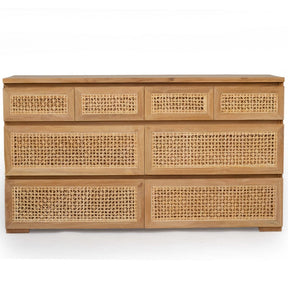 Fern Chest Of Teak Drawers - Eight Drawers - 1.5m