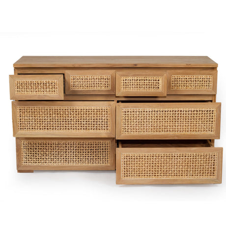 Fern Chest Of Teak Drawers - Eight Drawers - 1.5m