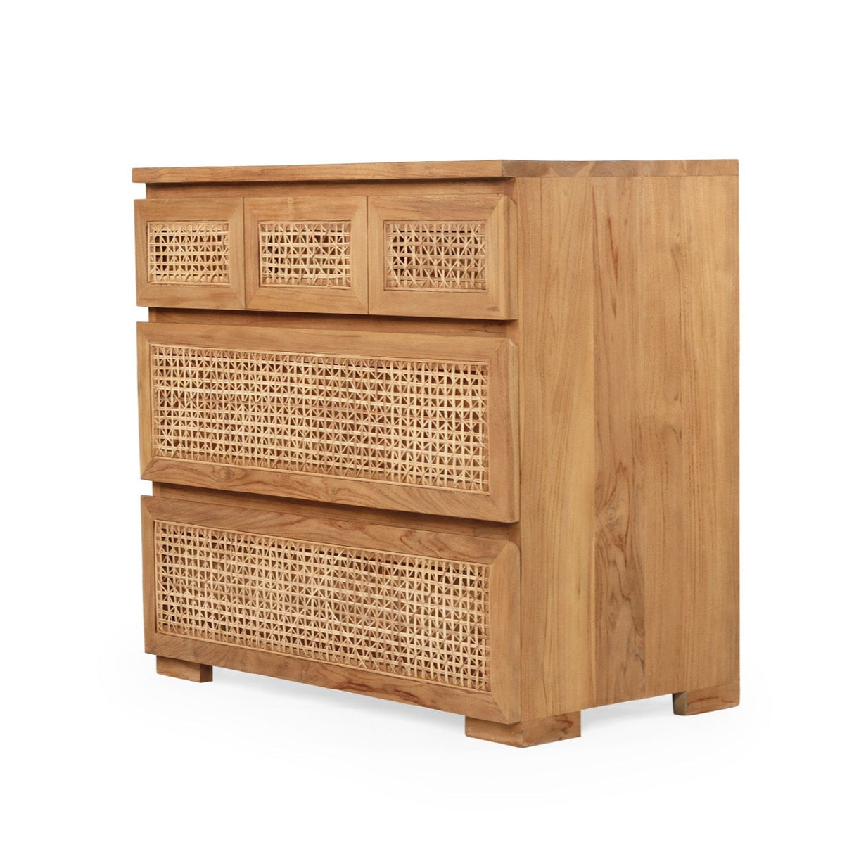 Fern Chest Of Teak Drawers – Five Drawer - 0.9m
