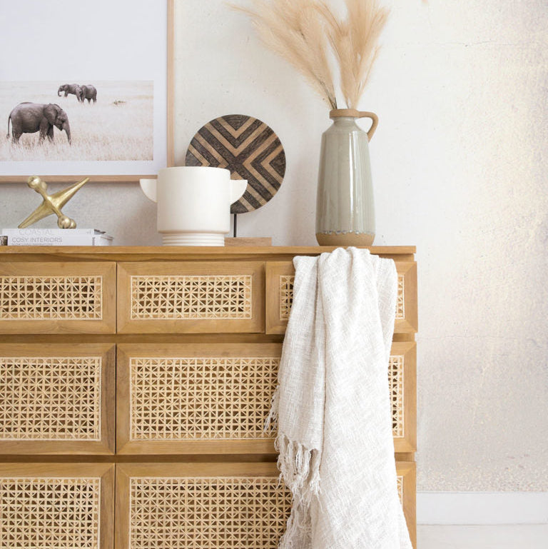 Fern Chest Of Teak Drawers – Five Drawer - 0.9m