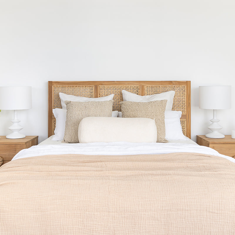 Fern Teak Bed - Queen Size - 1.65m