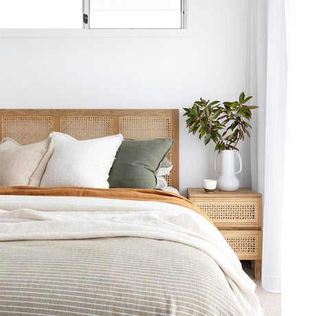Fern Teak Bedhead - Queen - 1.55m