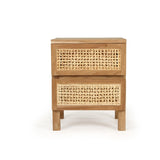 Fern Teak Bedside Table - 0.5m