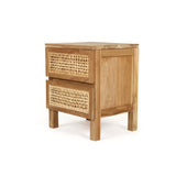 Fern Teak Bedside Table - 0.5m