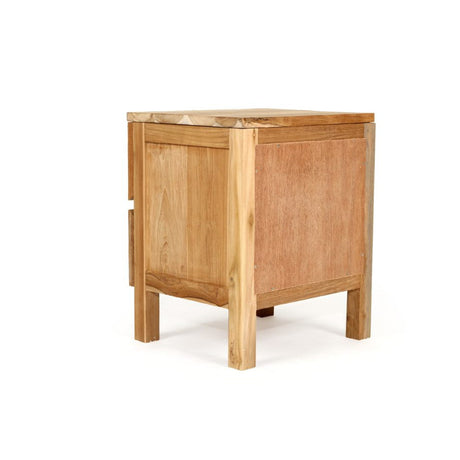 Fern Teak Bedside Table - 0.5m