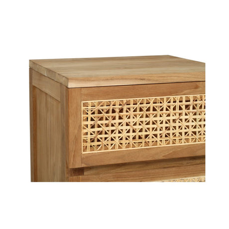 Fern Teak Bedside Table - 0.5m