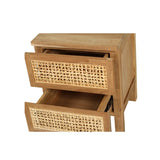 Fern Teak Bedside Table - 0.5m