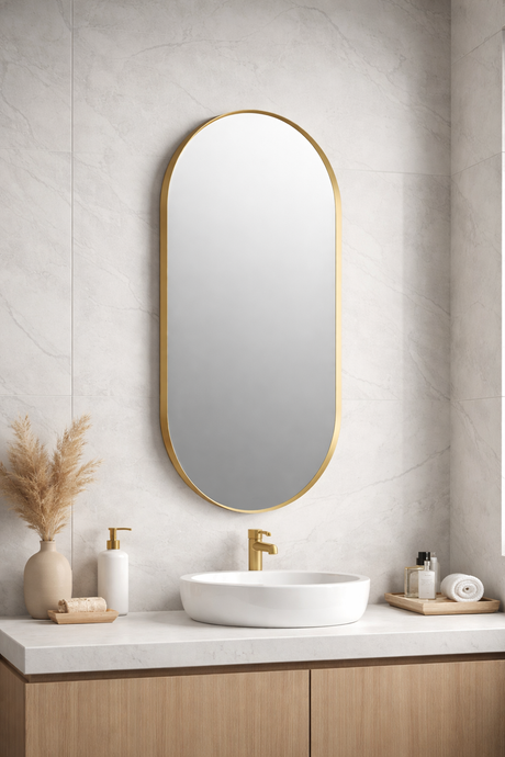 Firenze Oval LED Frosted Mirror