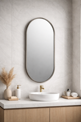 Firenze Oval LED Frosted Mirror