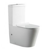 Flay-R Rimless Nano Glaze Toilet Suite (Gloss White)