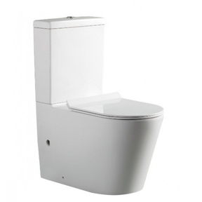 Flay-R Rimless Nano Glaze Toilet Suite (Gloss White)