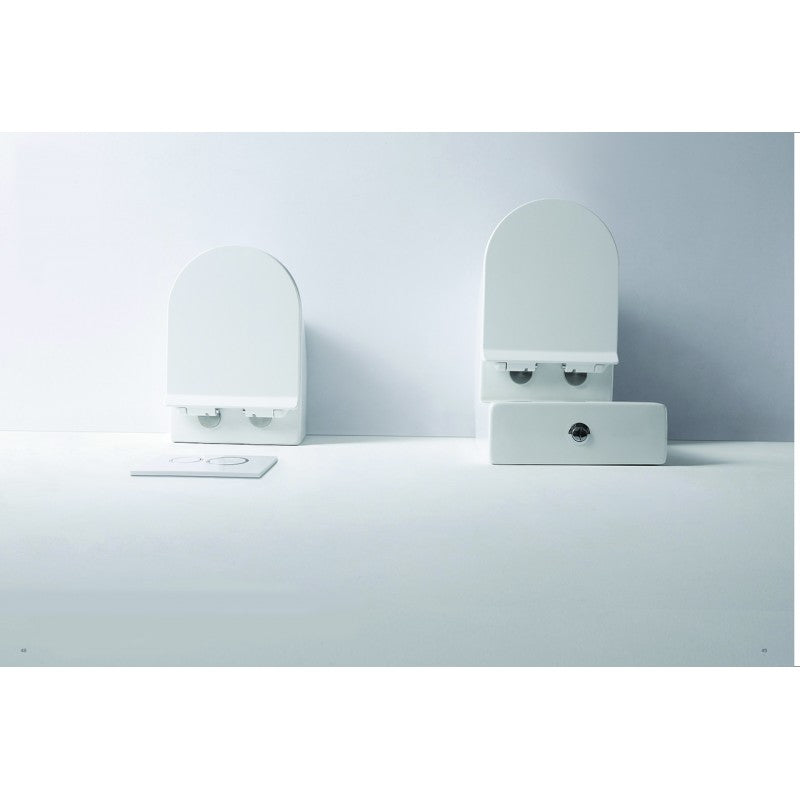 Flay-R Rimless Nano Glaze Wall Faced Toilet (Gloss White)