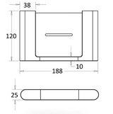 Flores Soap Holder - Technical Drawing