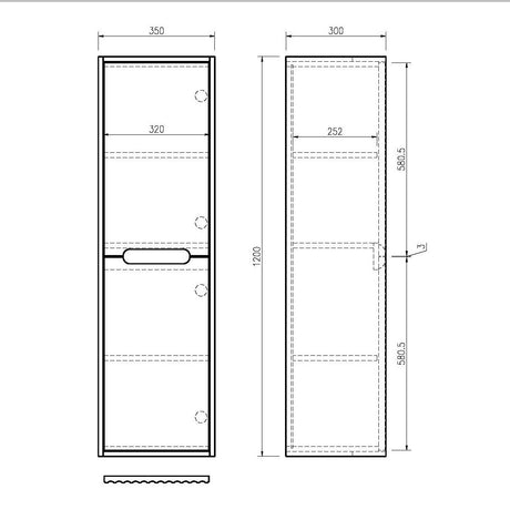 Fluted Rhea Tall Boy Natural Oak-drawing