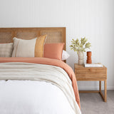 Flynn Teak Bedside Table - Natural - 0.55m