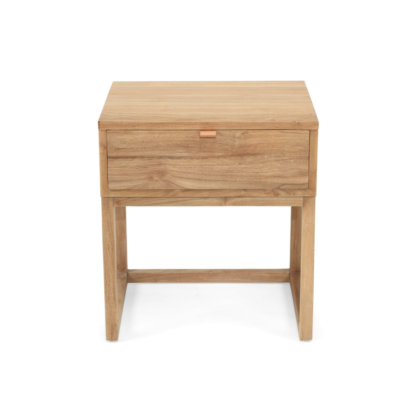 Flynn Teak Bedside Table - Natural - 0.55m
