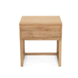 Flynn Teak Bedside Table - Natural - 0.55m