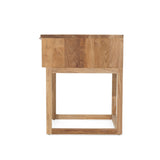 Flynn Teak Bedside Table - Natural - 0.55m