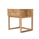 Flynn Teak Bedside Table - Natural - 0.55m