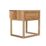 Flynn Teak Bedside Table - Natural - 0.55m