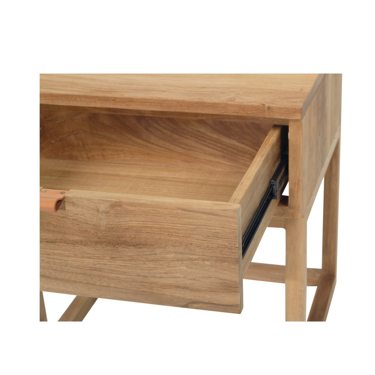 Flynn Teak Bedside Table - Natural - 0.55m