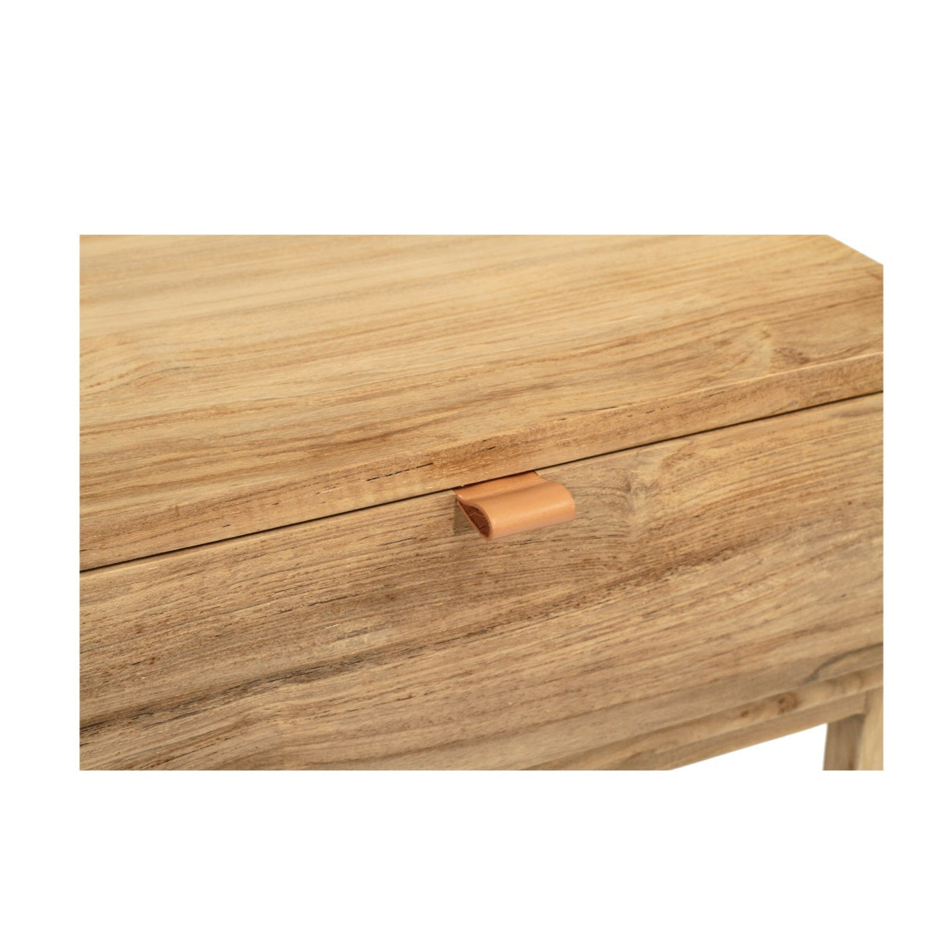Flynn Teak Bedside Table - Natural - 0.55m