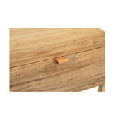 Flynn Teak Bedside Table - Natural - 0.55m