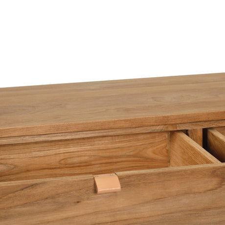 Flynn Teak Console Table – Natural –  0.8m