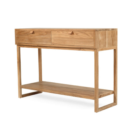 Flynn Teak Console Table – Natural –  0.8m