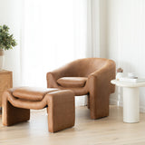 Freja Timber frame Armchair – Cognac Leather