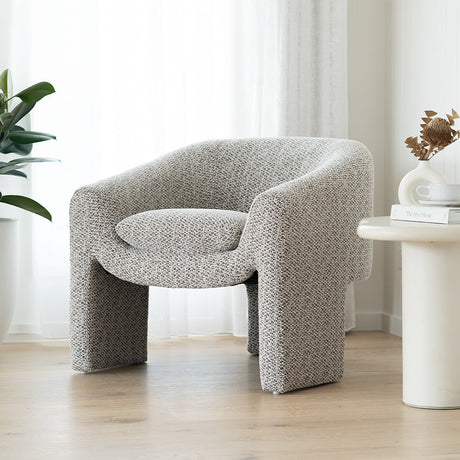 Freja Timber frame Armchair – Mottled Taupe
