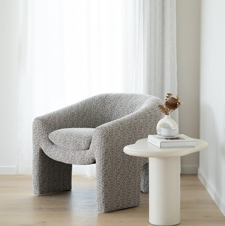Freja Timber frame Armchair – Mottled Taupe